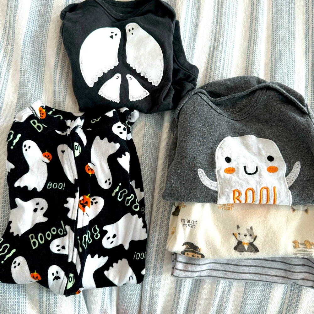 Long sleeve Halloween Bundle for Baby! Size 0-3 and 3-6 months